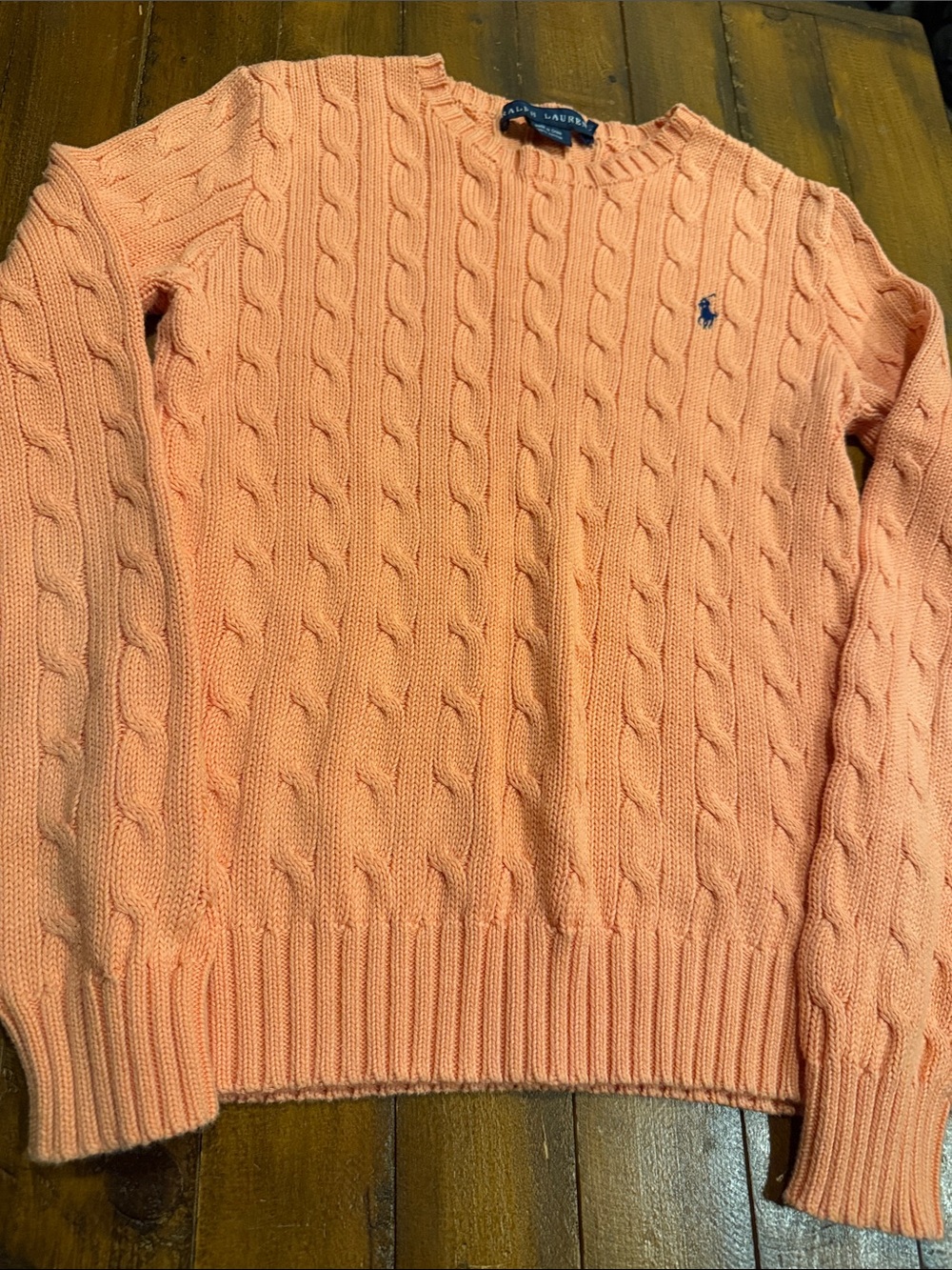 Polo by Ralph Lauren Women’s Cable Knit Sweater - Peach